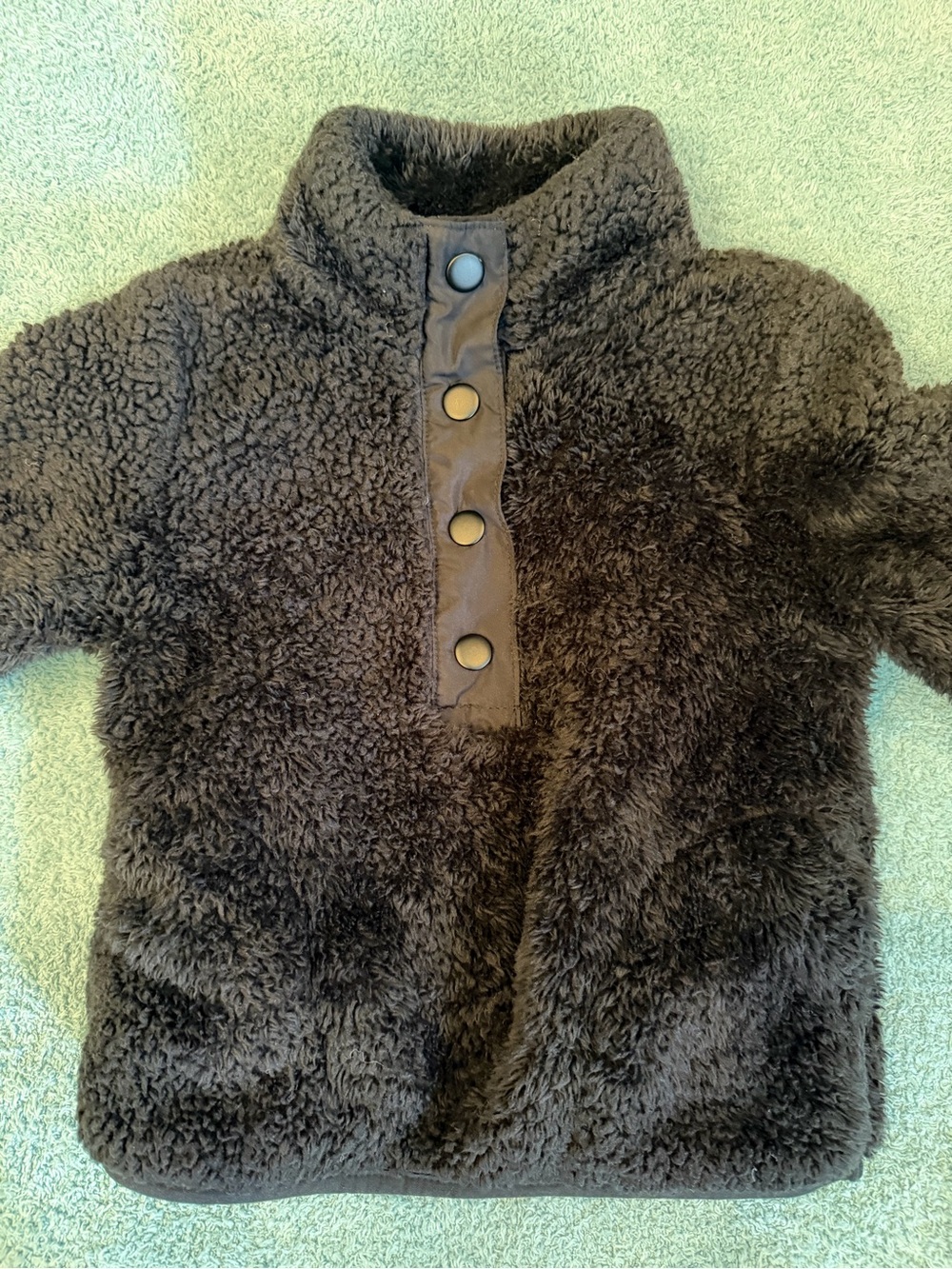 Wonder Nation Toddler Black Half Button Sweater 3T Unisex Pullover - Picture 5 of 5